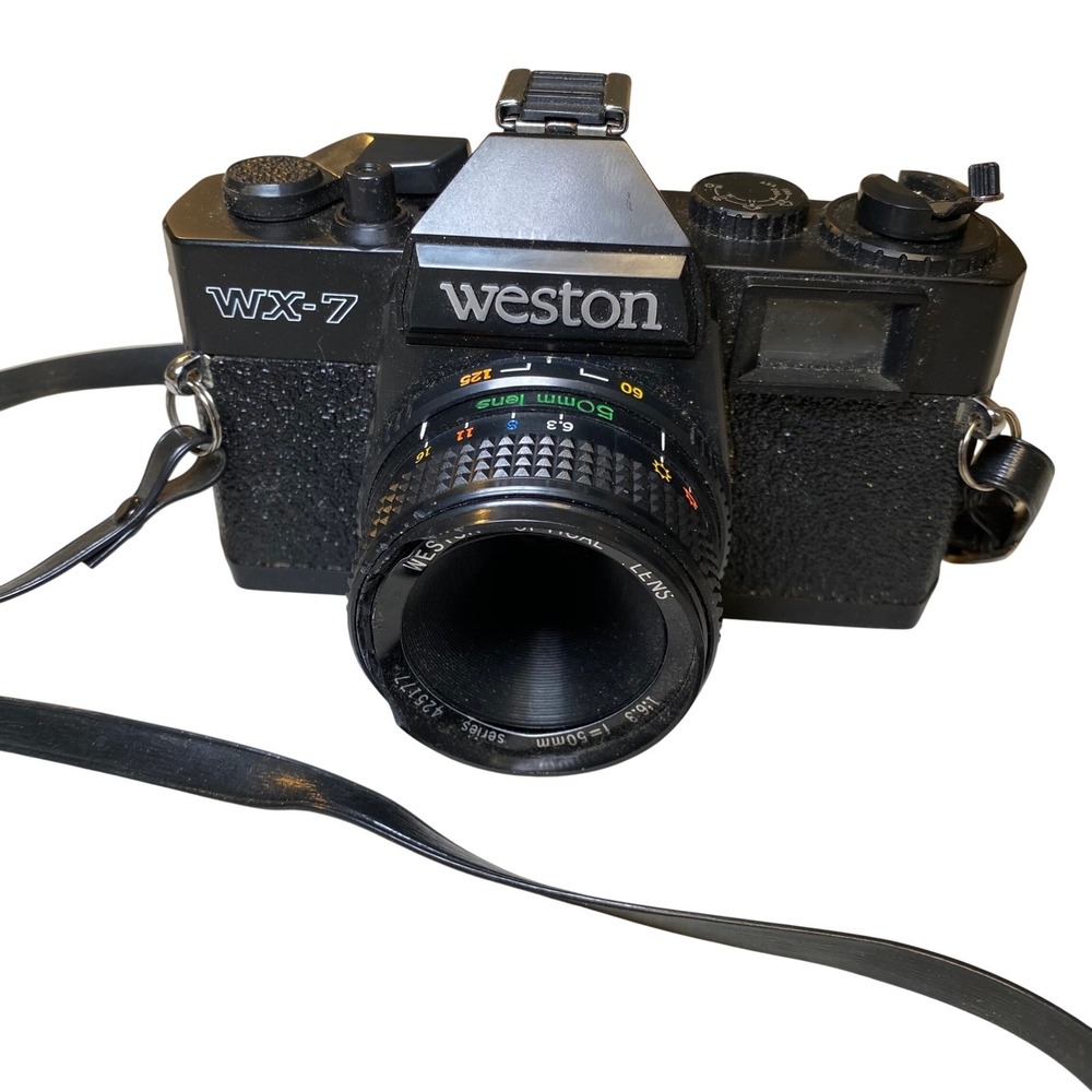 Weston WX-7 35mm Film Camera 50mm Lens Vintage SLR Style Camera Untested